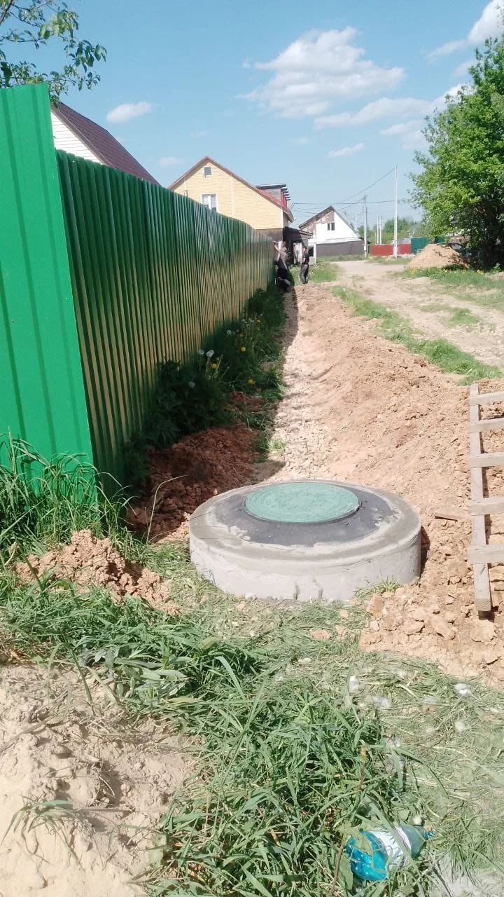 Готовый колодец у дома в Воскресенского района